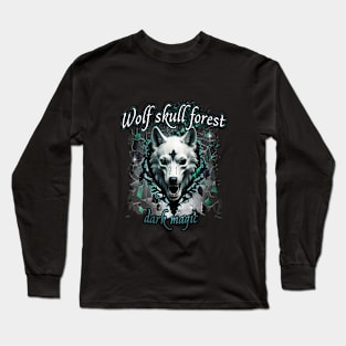 Wolf skull forest dark magic gothic - 4 Long Sleeve T-Shirt